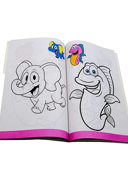 Gökyüzü ve Gökkuşağı Boyama Kitabı 128 Sayfa, Renkli Örnekli, 19X27CM Büyük Boy Karton Kapak fiyatları