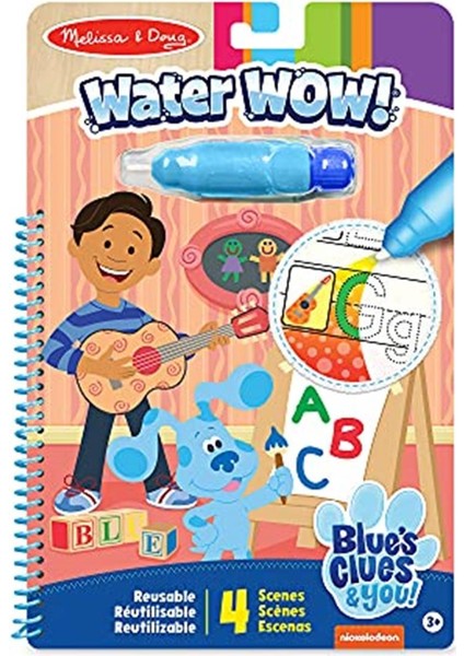 Melissa & Doug Blue's Clues & You! Water Wow! Suyla Alfabeyi Ortaya Çıkarma Seyahat Aktivitesi Deft