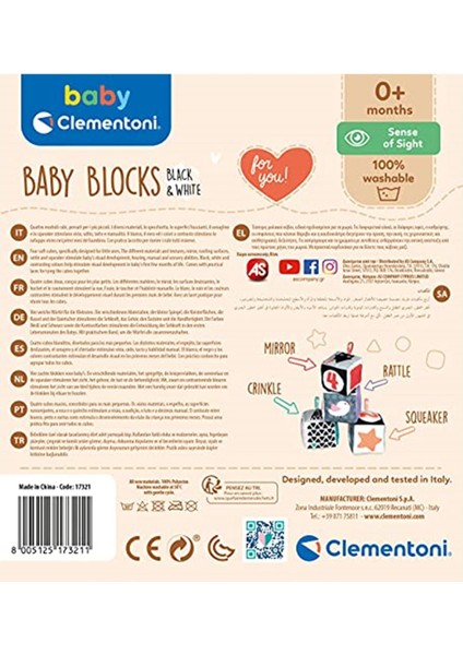 Baby Clementoni - 17321 - Yumuşak Bebek Küpleri S/b, 0 - 36 Ay modelleri