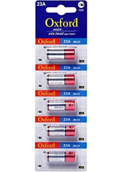 Oxford 23A MN23 V23A V23GA 12 Volt Alkalin Uzaktan Kumanda Pili 5’li Paket fiyatları