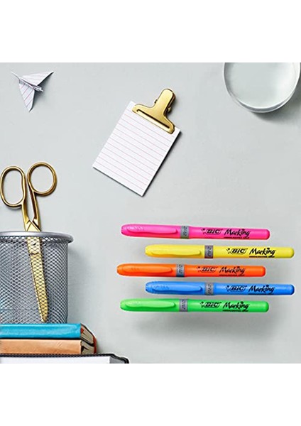 Bıc Fosforlu Kalem Koleksiyon Kutusu, Karışık ve Pastel Renkler, 15'li Metal Hediye Kutusu indirimleri