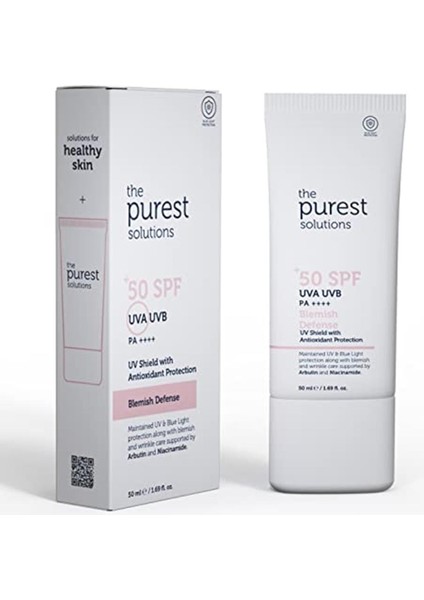 Lekeli Ciltler Için Antioksidan Destekli Güneş Kremi, 50+ Spf Uva/uvb Blemish Defense - Antioxidant