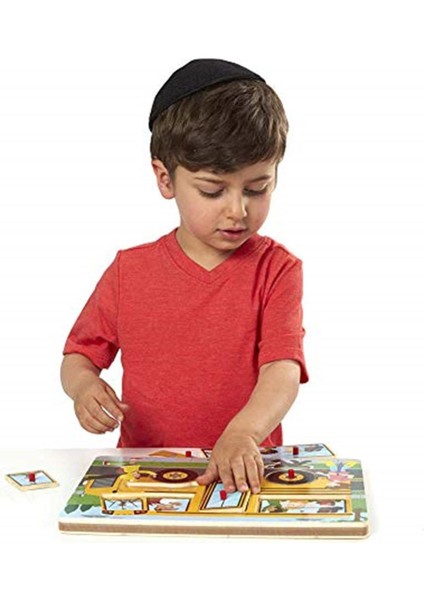 Melissa & Doug Ahşap Sesli Yapboz, The Wheels On The Bus Şarkılı Yapboz, 2 Yaş ve Üzeri Erkek Veya
