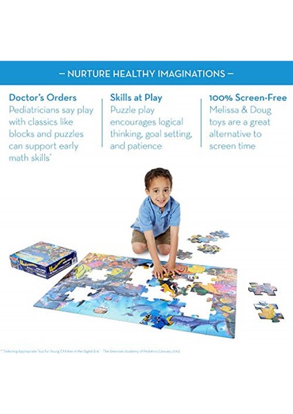Melissa&Doug Melissa & Doug Dev Yer Yapbozu, Deniz Altı indirimleri