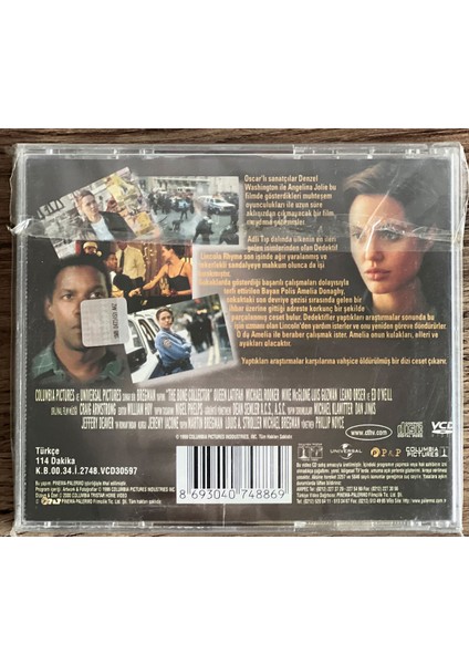 Kovak & Kailyn Kem-Ik Koleksiyoncusu / The Bone Collector - Danzel Washington, Angelin Jolie (1999) VCD Film