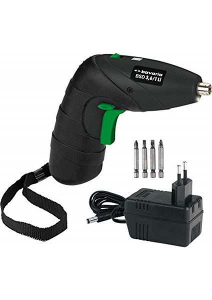 Matkap Bsd 3,6/1 Li (Lityum-Iyon Pil, 3,6 V, 1,3 Ah, 1 Vites, 3 Nm, Led-Işık-Ve Pil, 4 Torn
