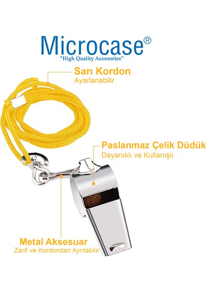 Paslanmaz Çelik Düdük Hakem ve Deprem Sinyal Düdüğü - AL3617 modelleri