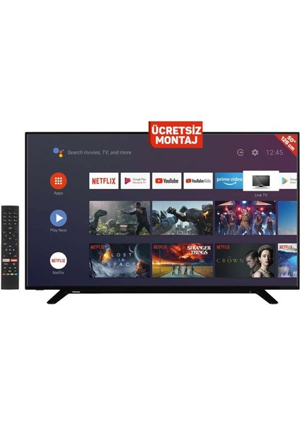 50UA2063DT 50'' 126 Ekran Uydu Alıcılı 4K Ultra HD Android DLED TV