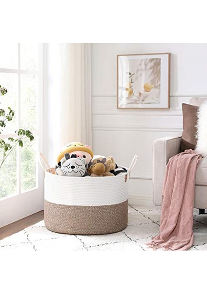 Pamuk Halat Sepeti, Tutma Saplı Pamuk Çamaşır Sepeti 100l, Oyuncak Elbise Battaniye Için, modelleri