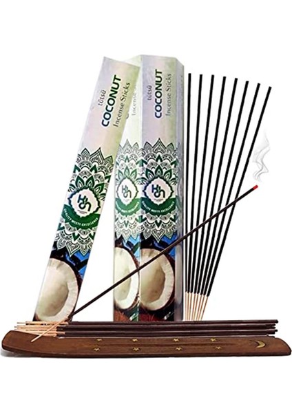 Kdh Tütsü Coconut/hindistan Cevizi Kokusu Ritüel Arınma Meditasyon Çubuk Tütsü 20 Adet Kokulu Özel