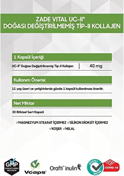 Uc-Ii 40 Mg 30 Sert Kap 1 Paket(1 X 1 Adet), 0.1 Kg fiyatları
