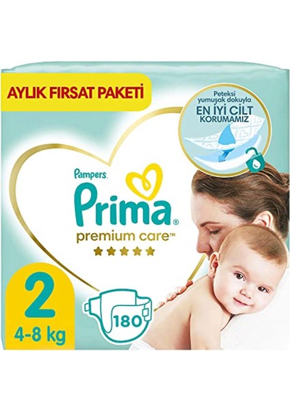Bebek Bezi Premium Care 2 Beden 180 Adet Aylık Fırsat Paketi