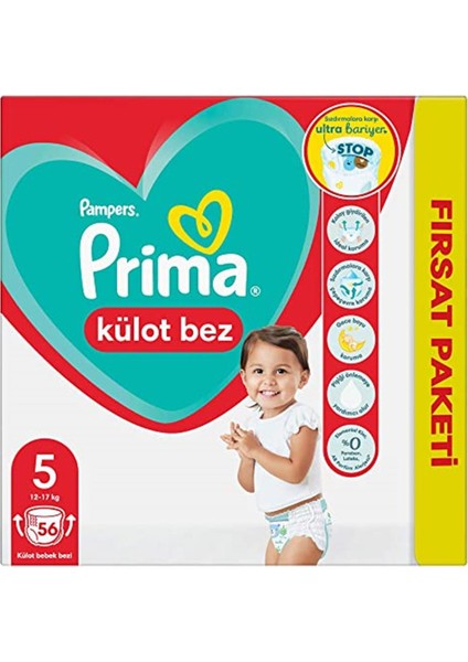 Külot Bebek Bezi 5 Numara 56'lı 12-17 kg Fırsat Paketi