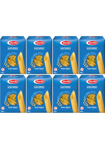 Glutensiz Renne Rigate (Kalem) Makarna 400 G 8 Paket