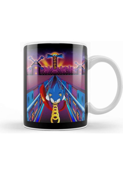 Sonic The Hegdehog Sonic Retro 90´s Kupa Bardak Porselen