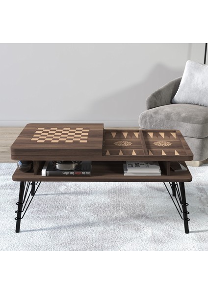 Kaisa Serisi Mdf Tavla Sehpası ve Satranç Orta Sehpası Açılabilir Mdf Orta Sehpa modelleri