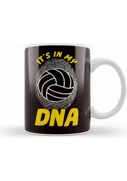Volleyball Dna Team Coach Beach Volleyball Player Setter Kupa Bardak Porselen