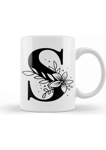 S Harfi Kupa Bardak Porselen