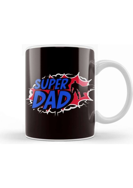 Super Father Dad Daddy Poppa Papa Husband Stepdad Grandpa Kupa Bardak Porselen
