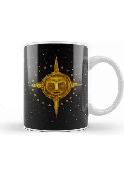 Sun Relax Golden Digital Art Artistic S The Sun Kupa Bardak Porselen