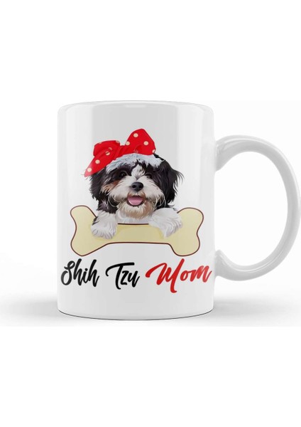 Womens Shih Tzu Mom Dog Owner Mothers Day Gift 01 Kupa Bardak Porselen