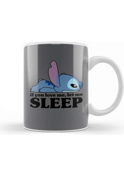 Stitch Sleepy 01 Kupa Bardak Porselen