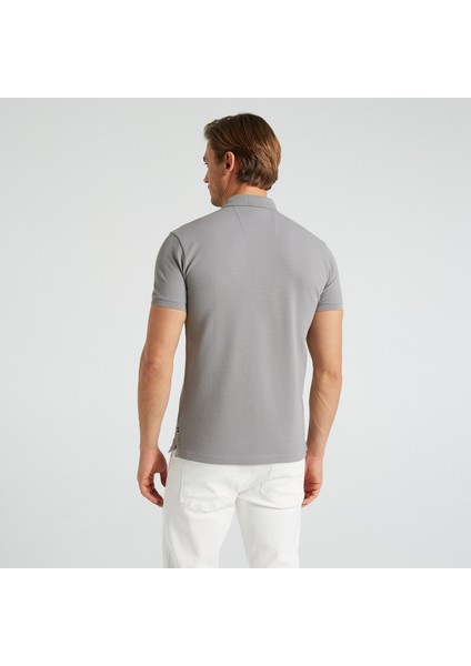 Nautıca Erkek Gri Slım Fıt Kısa Kollu Polo K35052T.0HF fiyatları