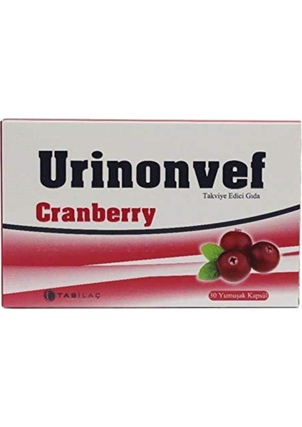 Tab Urinonvef Cranberry 30 Kapsül