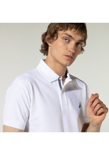 Nautıca Erkek Classic Fıt Beyaz Kısa Kollu Polo K35000T.1BW fiyatları
