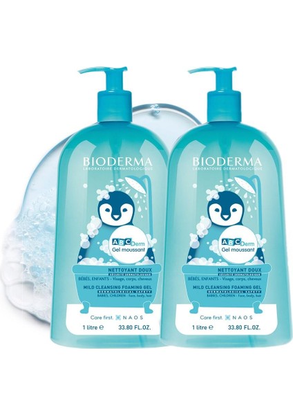 Abcderm Foaming Cleanser 2 x 1 Litre