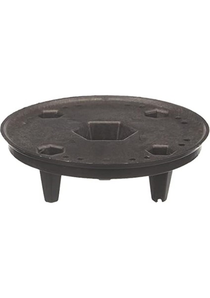 YK01 Yakut Saksı No:1 Drenaj Aparatı Ile Birlikte, Siyah, 11CM, 0.68 Litre
