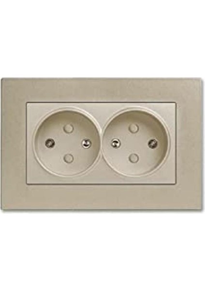 Novella Bronz Ikili Toprakli Priz Çocuk Koruma