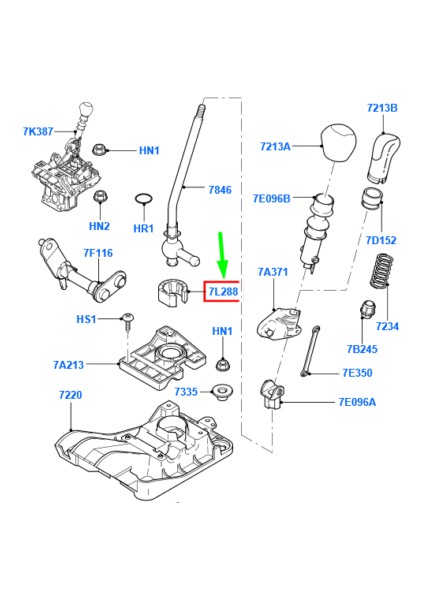 Ford Connect Vites Kol Burcu Vites Braket 2002-2013