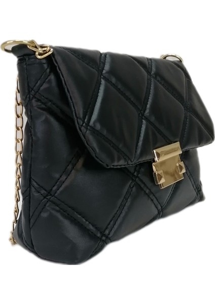 2290 Yumuşak Kapitoneli Kadın Omuz Çapraz Çanta - Siyah fırsatları