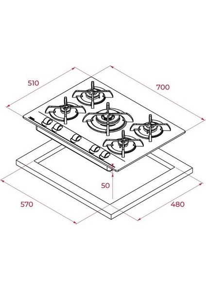 Ankastre Set (ATV60-GBC75030-HAK625)