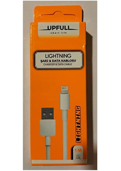 Upfull Smart Life Lightning Iphone ve Ios Uyumlu Şarj & Data Kablosu 1 Metre Uzunluğunda