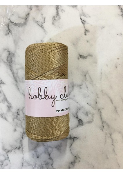 Hobby Club Premium 200 gr 5 Adet Polyester Makrome Ipi (Sütlü Kahve) Supla Ip ve Çanta Ipi