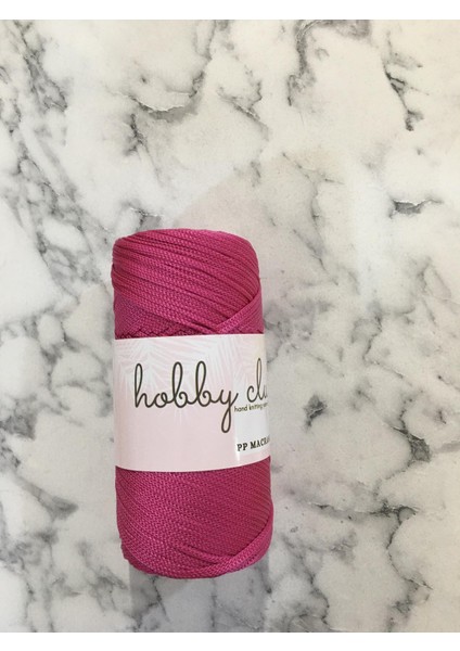 Hobby Club Premium 200 gr 5 Adet Polyester Makrome Ipi (Gül Kurusu) Supla Ip ve Çanta Ipi