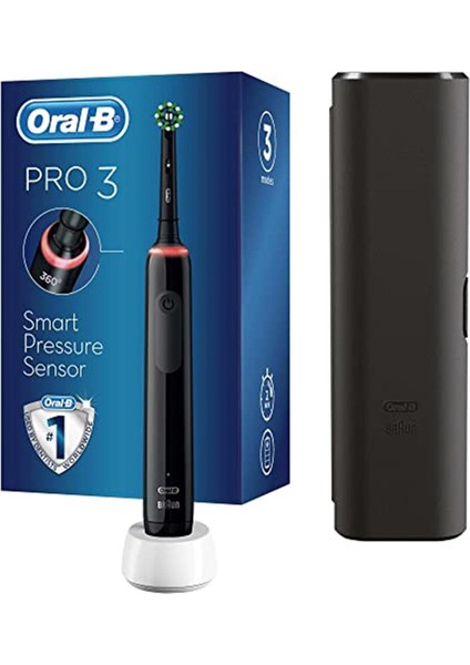 PRO3-3500 Şarj Edilebilir Diş Fırçası Siyah (Seyahat Kabı Hediyeli)