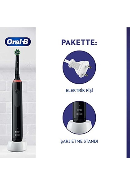 PRO3-3500 Şarj Edilebilir Diş Fırçası Siyah (Seyahat Kabı Hediyeli) modelleri