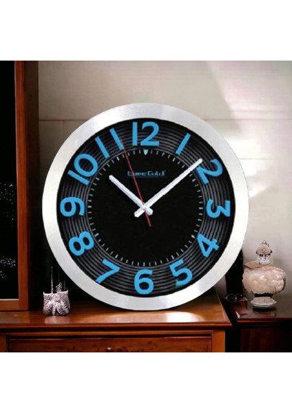 Metal Çerçeveli Salon Ofis Otel Duvar Saati 30 cm D7 fiyatları