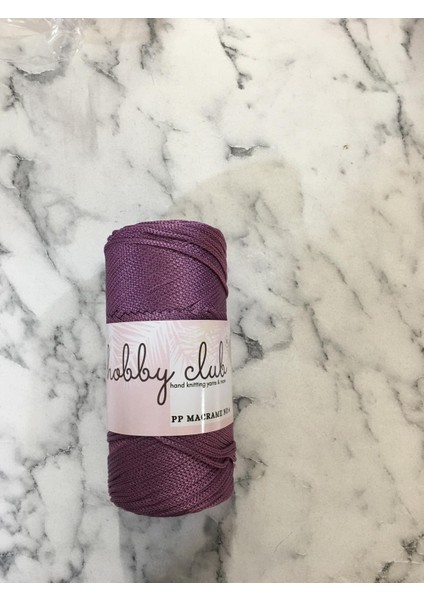 Hobby Club Premium 200 gr 5 Adet Polyester Makrome Ipi (Mürdüm) Supla Ip ve Çanta Ipi