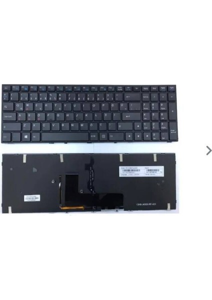 Clevo ile Uyumlu P650SA Uyumlu Notebook Klavyesi - Siyah - Tr - Backlit