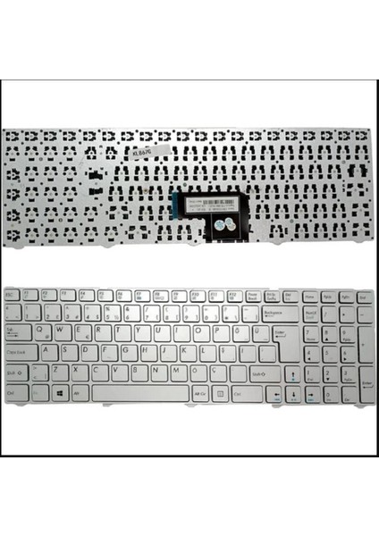 Casper ile Uyumlu Nirvana Cgu Uyumlu Notebook Klavyesi - Silver - Tr