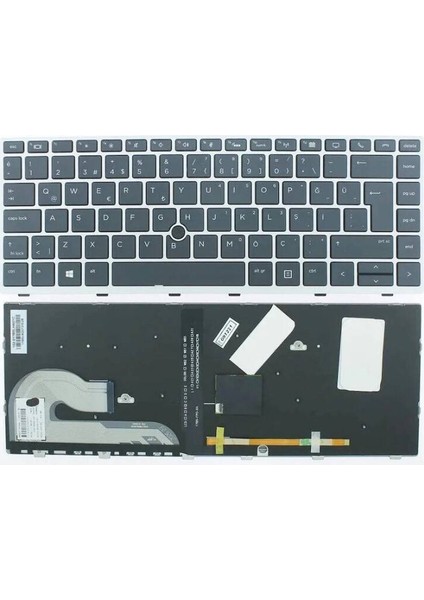 Hp ile Uyumlu Elitebook 840 G5 Uyumlu Notebook Klavyesi - Siyah - Tr