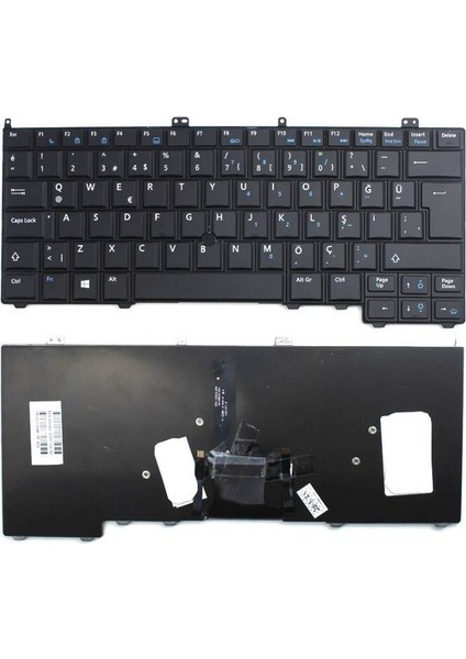 Dell ile Uyumlu Latitude PK130VN2A00 Uyumlu Notebook Klavyesi - Siyah - Tr - Backlit