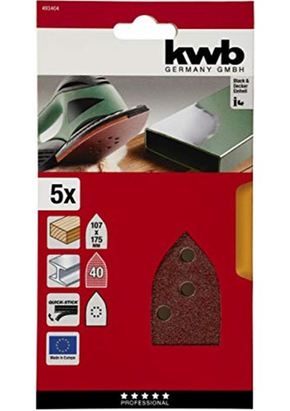 Üçgen Zımpara Quick-Stick, Ahşap ve Metal Için, Kendinden Yapışkanlı, 107 x 175 Mm, Bundd Sistr fiyatları