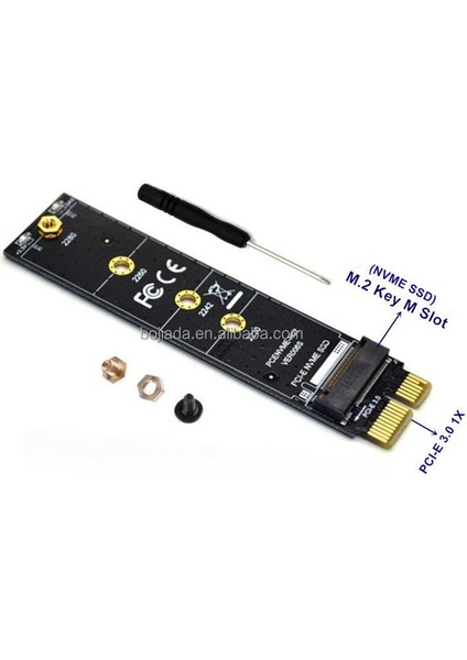 Nvme SSD Bilgisayar Çevirici 1x Nvme SSD Bağlantı Aparatı Pcie 1x Nvme SSD Adaptörü