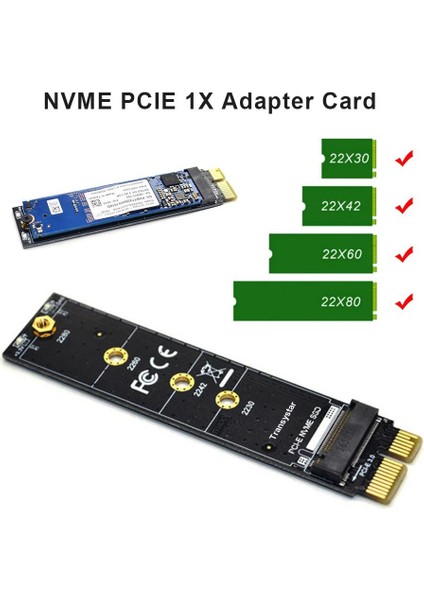 Nvme SSD Bilgisayar Çevirici 1x Nvme SSD Bağlantı Aparatı Pcie 1x Nvme SSD Adaptörü