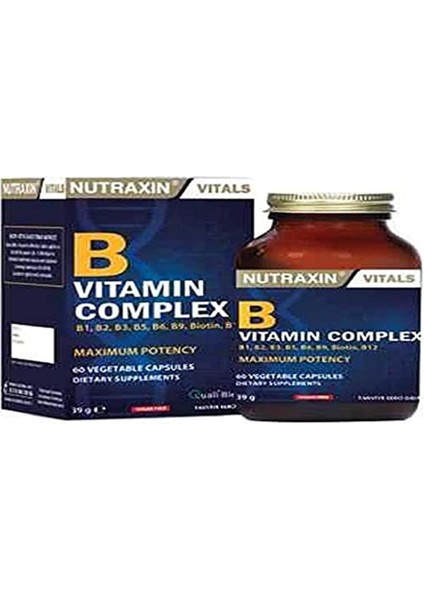 B Complex Vitamin 60 Kapsül Takviye Edici Gıda